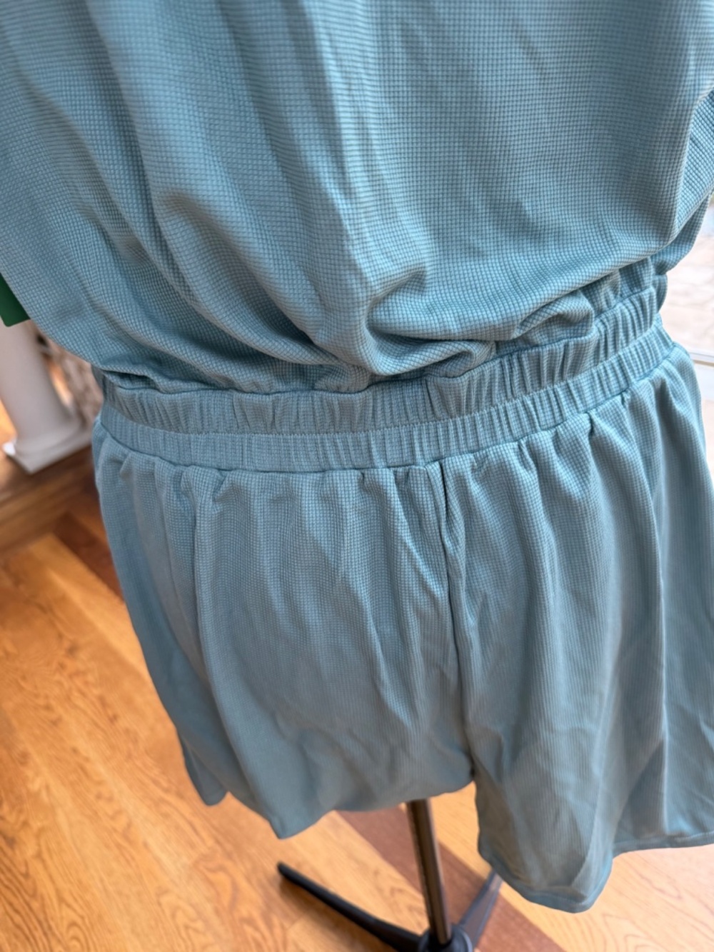 NWT Halara V- neck Short Sleeve Pocket Waffle Casual Romper size L - Picture 6 of 11